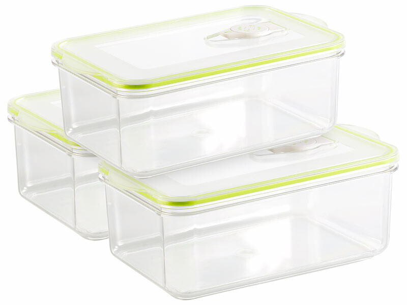 Boîtes rectangulaires pour mise sous vide contre le gaspillage de nourriture