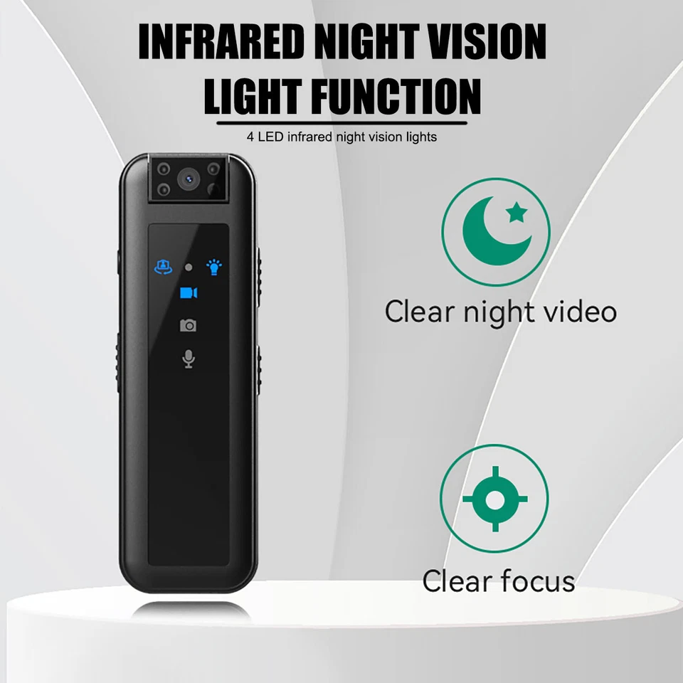 Portable Police Body Camera 1080P Pocket Video Audio Recorder Night Vision Cam - Image 3 of 4