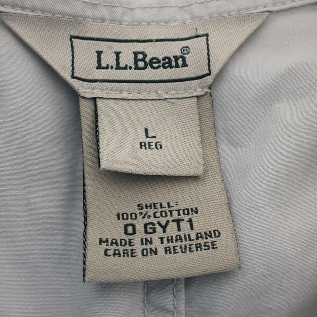 L. L. Bean womens jacket Size L Khaki beige cream… - image 3