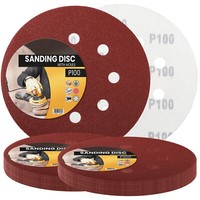 50X Schleifpapier 150Mm Klett P100 Schleifscheibe SchleifbläTter Schmirgelpapier