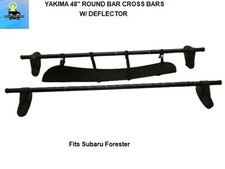 09 To 13 Subaru Forester Yakima 48 Railrider Round Cross Bars W Deflector