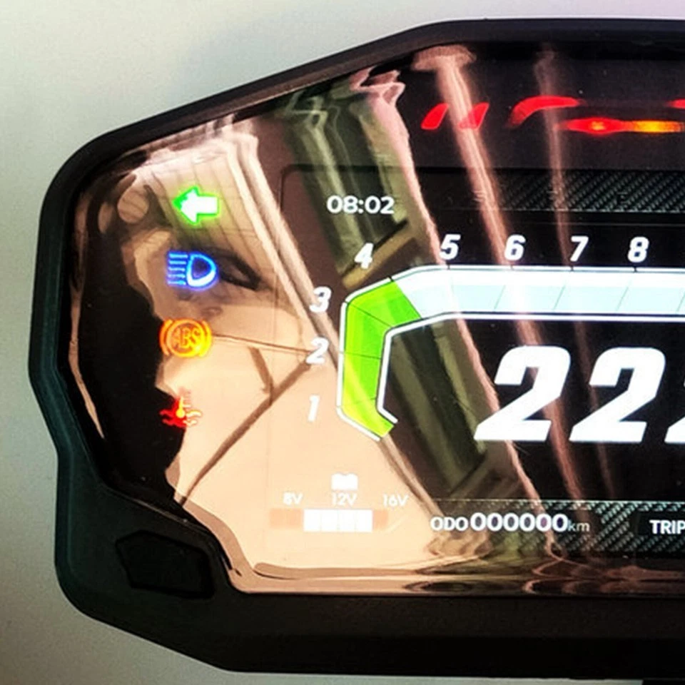 Motorcycle Universal LCD Digital Backlight Tachometer Gauge Odometer Speedometer - Image 4 of 4