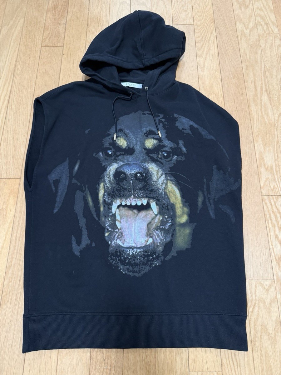 Givenchy Paris Rottweiler Dog Sleeveless Hoodie Kanye West