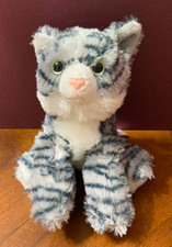 2020 AURORA WORLD FLOPIES CAT GRAY WITH STRIPES PLUSH/STUFFED ANIMAL