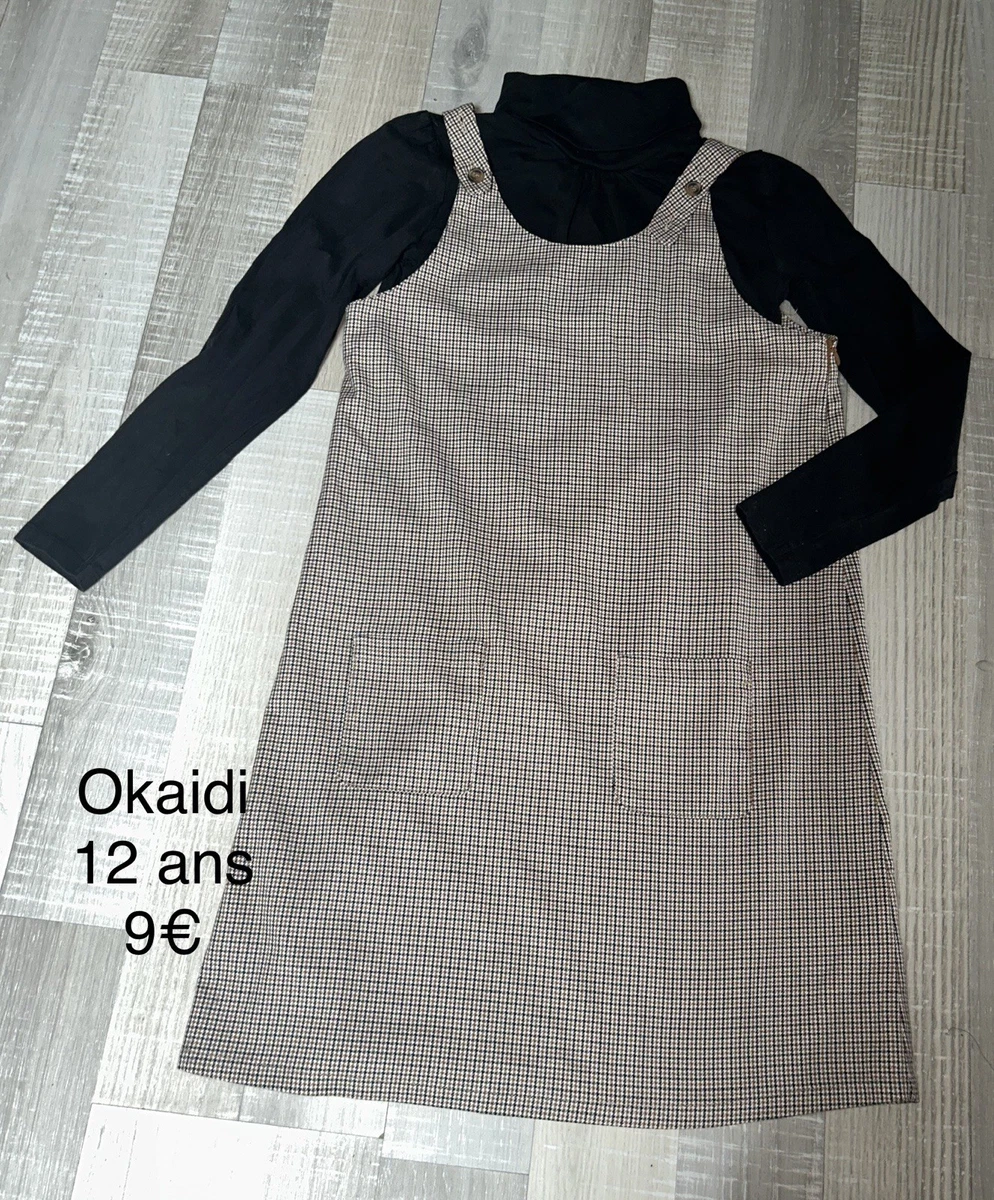 Robe à Carreaux Okaidi Fille 12 Ans - Taille 152 - Hiver - Occasion Très Bon état