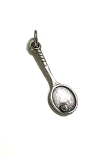 Silver Tennis Racket with Ball Detailed 925