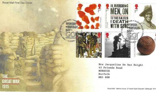 GB Comm/FDC - The Great War 1915 - Edinburgh -  2015 (RM986)