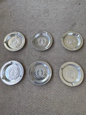 Set of 6 Vintage 1960’s Aluminum Ashtrays - Univ of Miami Whitten Union Center