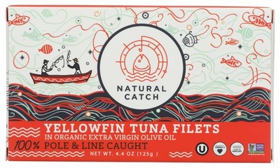 Yellowfin Tuna Filets Natural Catch In Extra Virgin Olive Oil 4.4 Oz