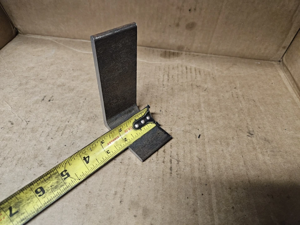 (Qty 4) 3 × 5 HD Steel Angle Iron Bracket. 2" Long, 1/4" Thick. Weldable! - Image 2 of 4