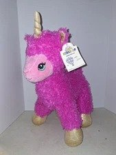 Build a Bear Workshop BABW Pink Sparkle Llamacorn New With Tag Stuffed Toy 18"