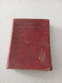 ANTIQUE BIRTHDAY WITH BIBLE SCRIPTURE QUOTES BOOK