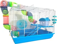 2-Level Hamster Cage Rodent Gerbil House Mouse Mice Rat Habitat Metal Wire