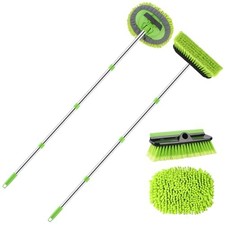 2 Pack Car Wash Brush with 62" Long Handle for Exterior Truck, RV, Boat