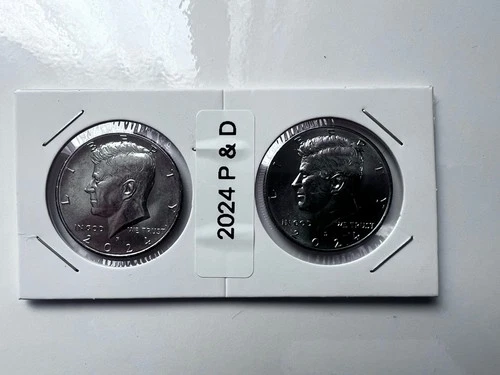 2024 P&D Kennedy Half Dollar Set, Uncirculated, From a mint roll, Free Shipping