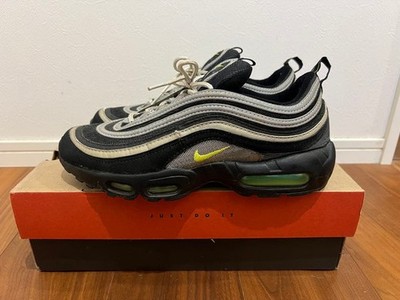 Vtg 1997 Nike Air Max 97 Og Black Neon Yellow-Metallic Silver 904088-071 Us10
