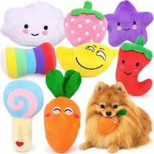Dog Squeaky Toys 8 Pack, Puppy Plush Squeaky Toys for Medium Small Dogs, Cute...