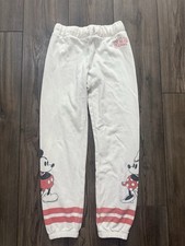 GAP Kids x Disney Mickey Minnie Sweatpants White Girls L 10-11 Joggers