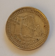 2004 CIRCULATED £1 FORTH RAILWAY BRIDGE  One Pound Old Style Round Coin EII