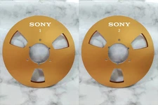 One Pair 10.5" gold SONY 1/4" Empty Tape Reels For Reel To Reel Tape Recorders