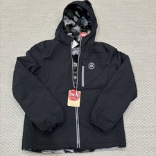 Boys ZeroXposur Fuzzy Reversible Jacket Size 18/20 Black MSRP 55