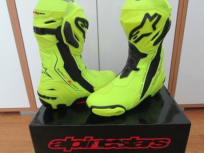 Alpinestars Supertech R Größe 44,  neu und ungetragen, gelb / yellow fluo black