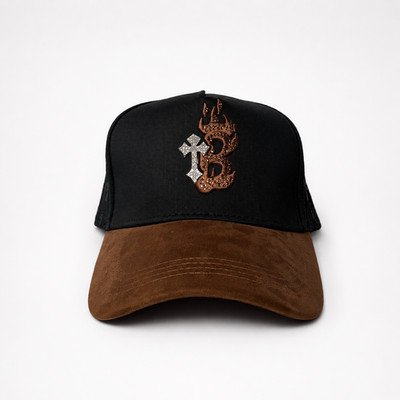 Barbas Hats ''B-Cross'' - Brown Snapback Hat