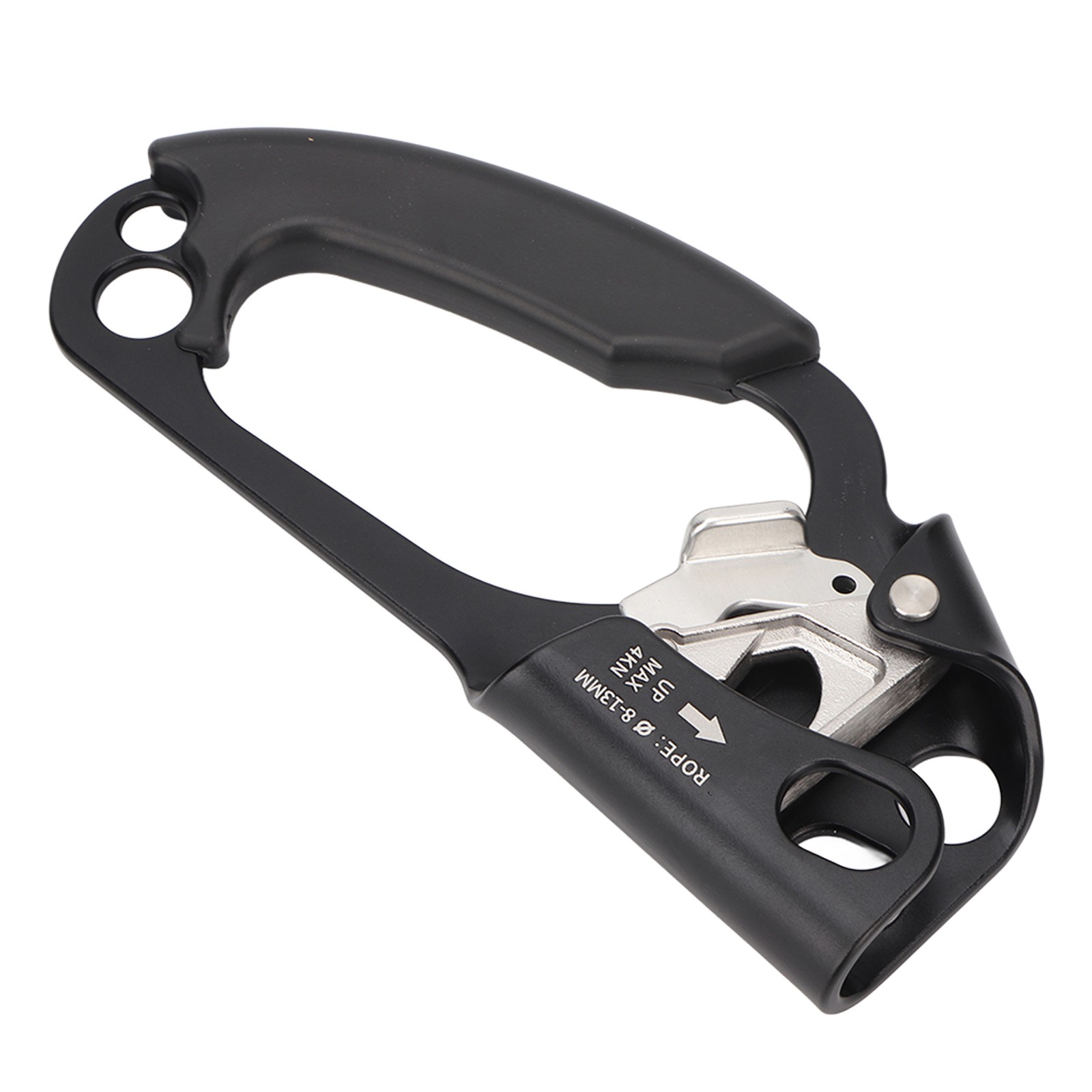 (Left Black)Hand Ascender Stable Fixing Nonip Strong Grip Spring Rope EC