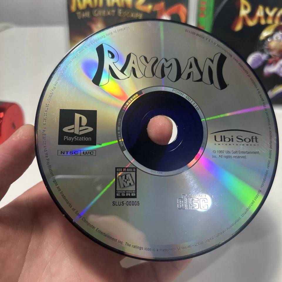 Rayman Sony PlayStation 1 PS1, 1995 TESTED, CIB Complete W Reg Card - Image 4 of 4