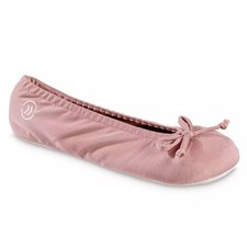 Isotoner Women's Stretch Satin Eco Comfort Ballerina Slipper Woodberry
