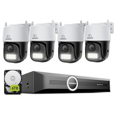 SANNCE 8CH NVR 5MP PT POE Security Camera IP System 3K Two Way Audio Color Night