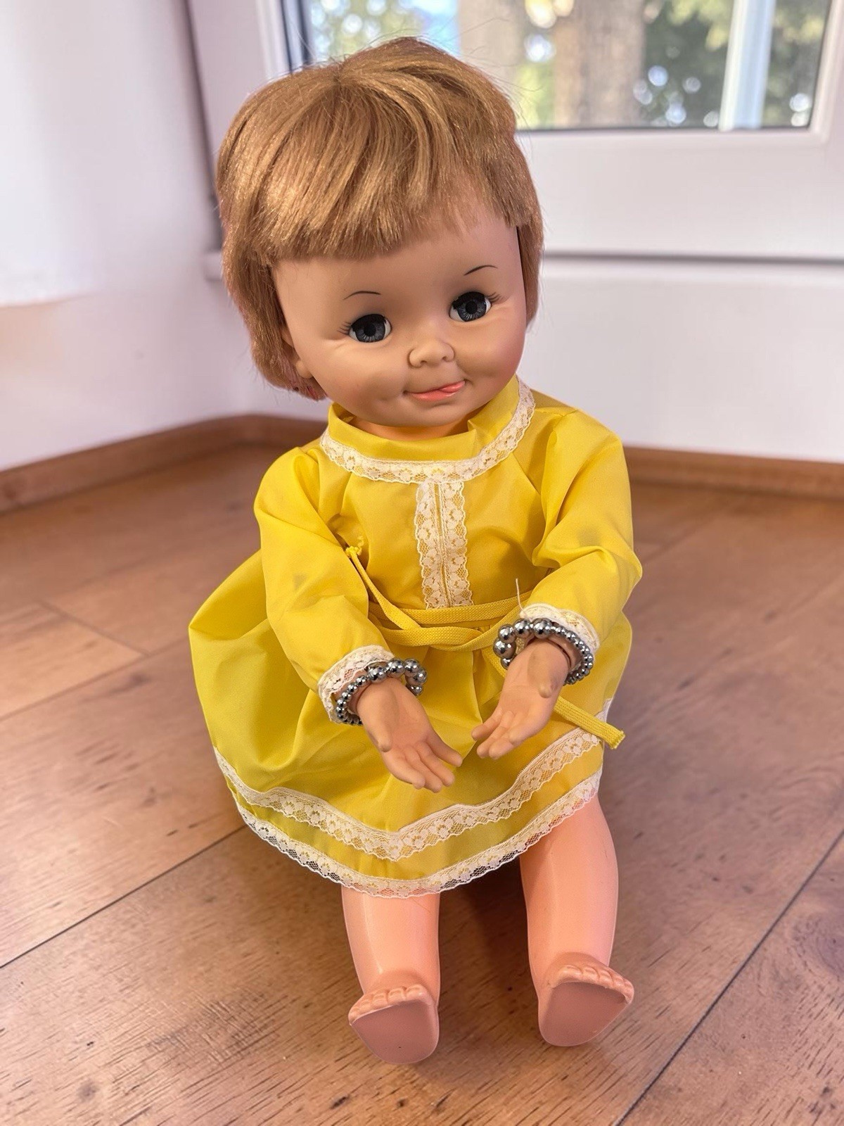 Vintage Topper Deluxe BABY CATCH A BALL Doll 18&rdquo; 1968 No Ball Untested