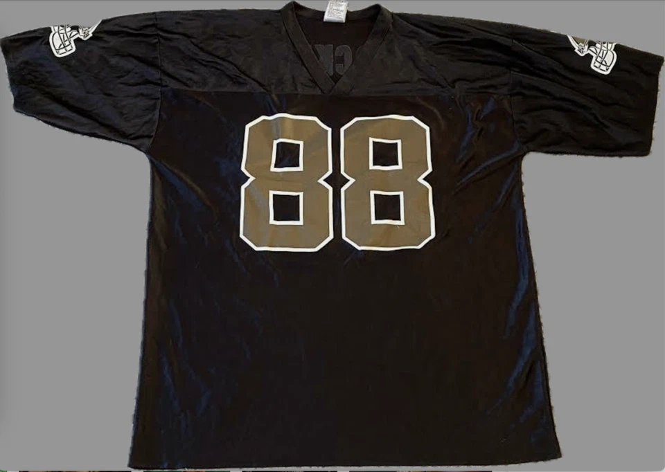 Camiseta deportiva del equipo de la NFL New Orleans Saints #88 JEREMY SHOCKEY negra/dorada DAMAS XL Foto 2 de 4