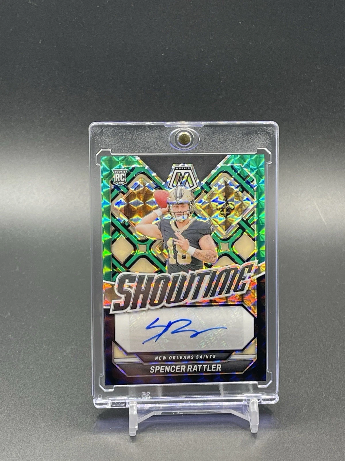 2024  Mosaic Spencer Rattler Showtime Auto Choice Green & Black #SS-SRR  /25
