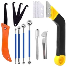 Grout Removal Tool System, Grout Hand Saw with 3 Pieces Backup Blades, Caulking 