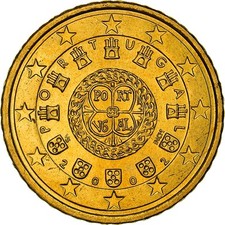 [#365342] Portugal, 50 Euro Cent, The second royal seal of 1142, 2002, UNZ+, Nor