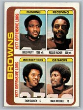 1978 Topps #506 Greg Pruitt / Reggie Rucker / Thom Darden / Mack Mitchell