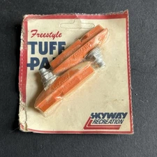 Vtg 80s NOS Skyway TUFF PADS Freestyle Og ORANGE CW Haro Wheel Mag ACS Z-rims