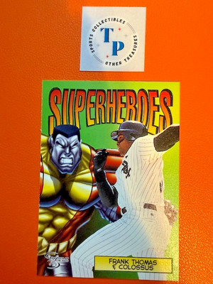 1998 SkyBox Dugout Axcess SuperHeroes #SH9 Frank Thomas / Colossus White Sox