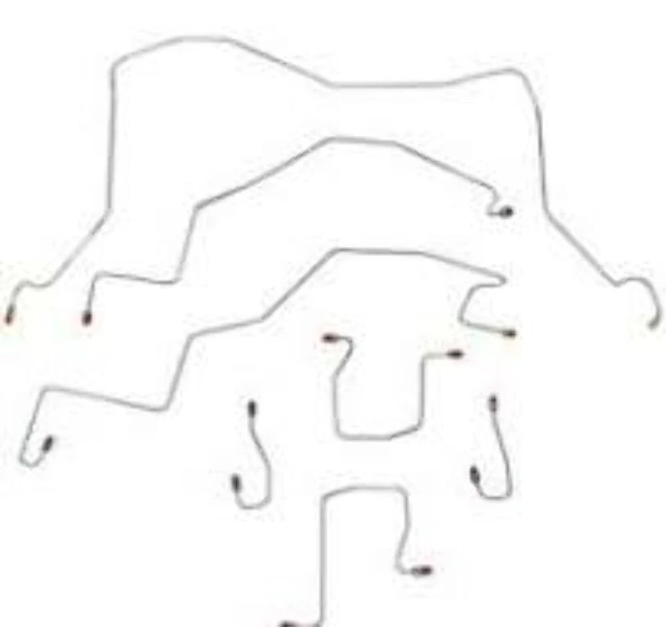 Kit de línea de freno para Dodge Ram 2500 1998-2001 4x4 platón largo cabina extendida RWABS-CBK0117SS Foto 2 de 4