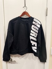 Hurley Sport Block Black Women's Fleece Crew Medium - NWT