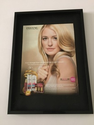 Pantene ft Cat Deeley - 2013 A4 gerahmt Original Werbung