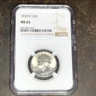 1939-D Washington Quarter NGC MS65