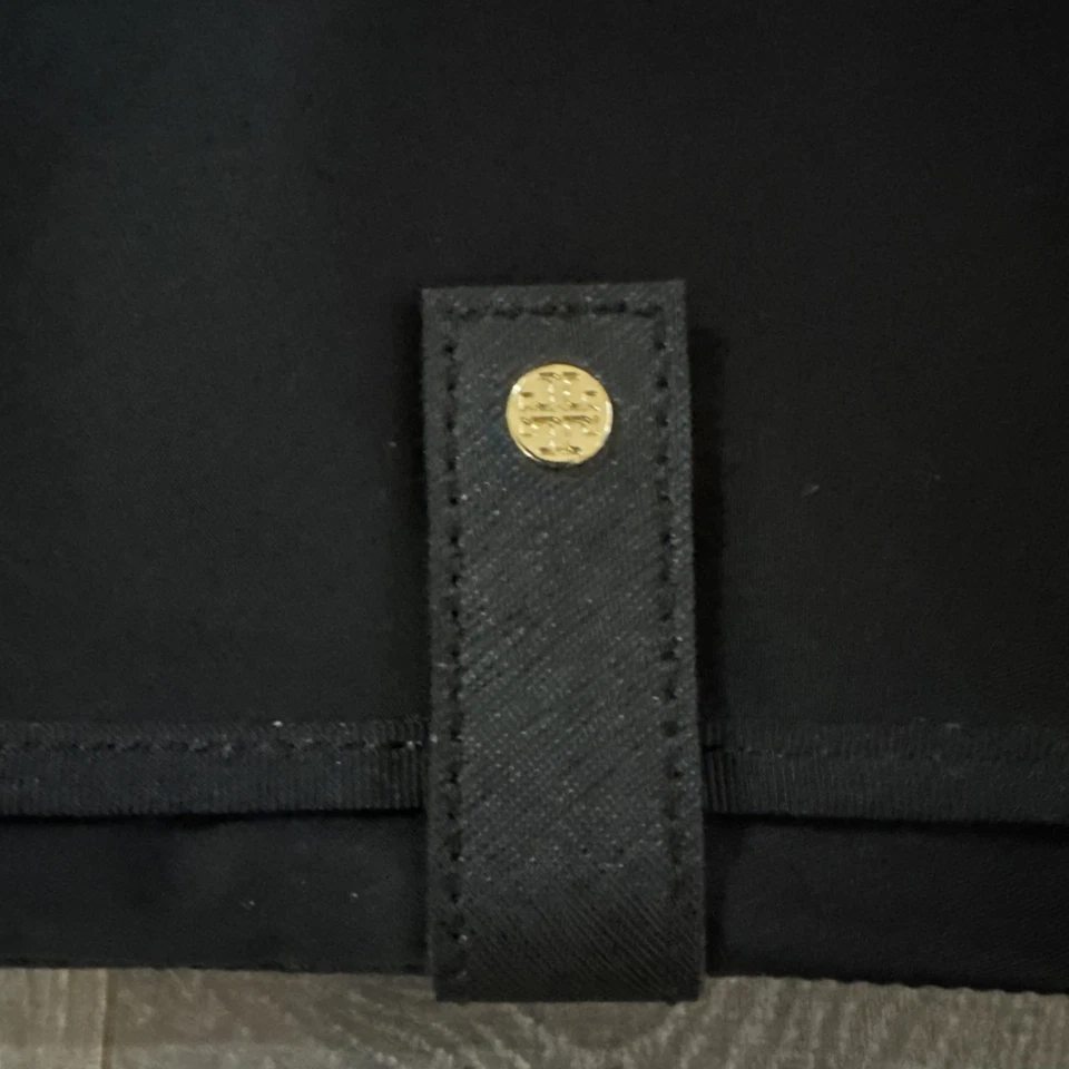 Bolsa de pañales Tory Burch con cambiador mochila rara usada nailon dorado Foto 2 de 4