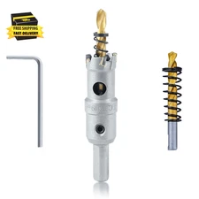 3/4" 19Mm TCT Carbide Hole Saw Tungsten Carbide Tipped Hole Cutter with 2 Pcs Ti