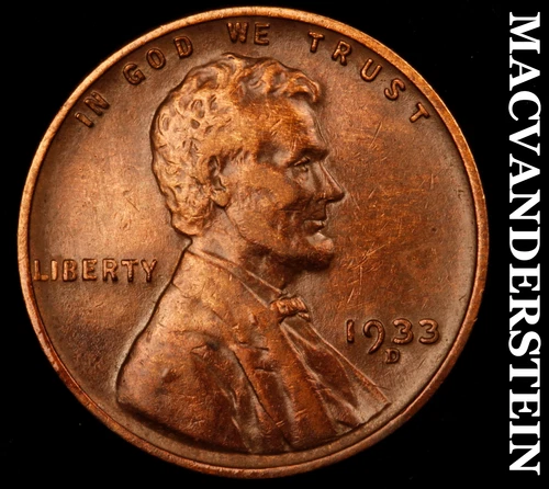 1933-D Lincoln Wheat Cent- Semi Key- Extra Fine Better Date No Reserve #J2584