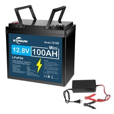 12V 100Ah LiFePO4 Lithium Battery Only / Charger Only / Combo for Off-grid Lot