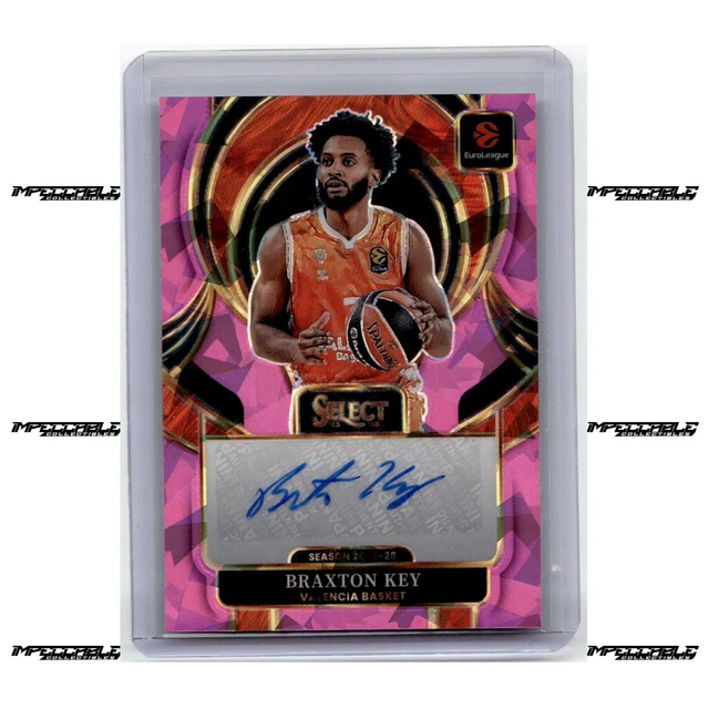 2025-26 Panini Select EuroLeague - Pink Ice #SS-KEY Braxton Key Auto /25