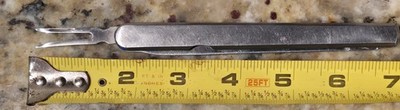11 '' ELLER Rostfrei 2 Tool Pocket 4½'' Folding Knife With Fork Silver Survival 