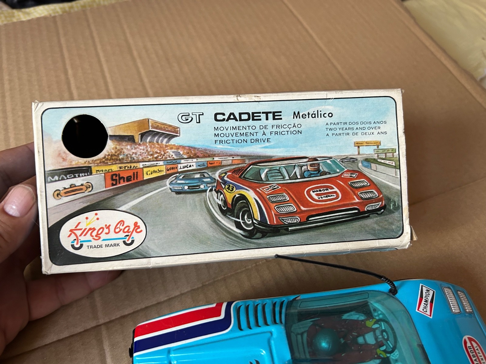 Portuguese vintage toy car 1970s General Mabor Champion and Motorcraft advertisi